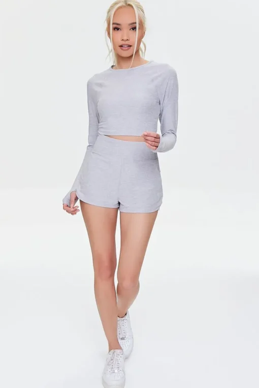 Active Thumbhole Crop Top