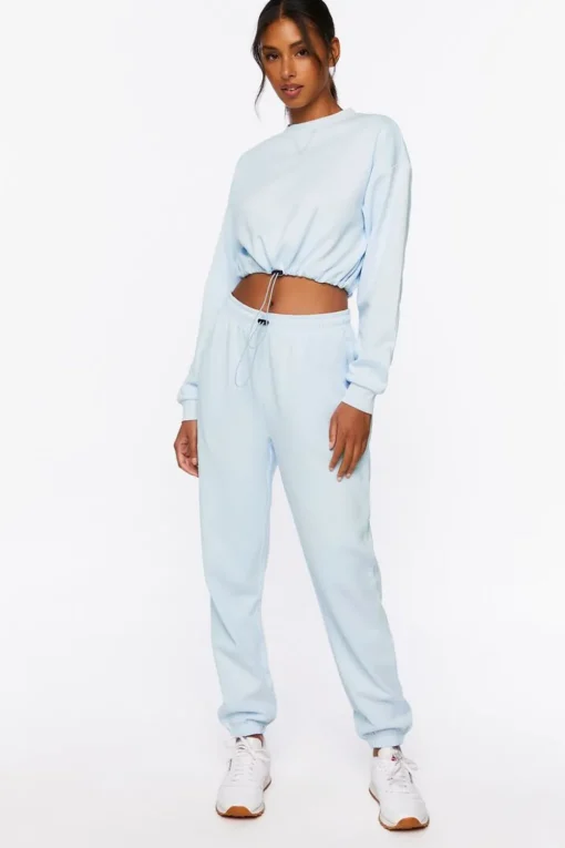 Active Toggle Drawstring Crop Top