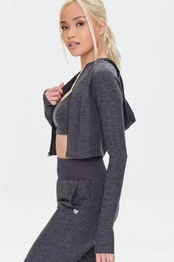 Active Zip-Up Cropped Hoodie