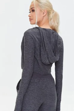 Active Zip-Up Cropped Hoodie