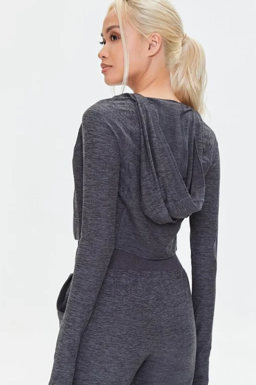 Active Zip-Up Cropped Hoodie