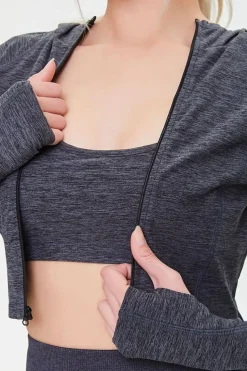 Active Zip-Up Cropped Hoodie