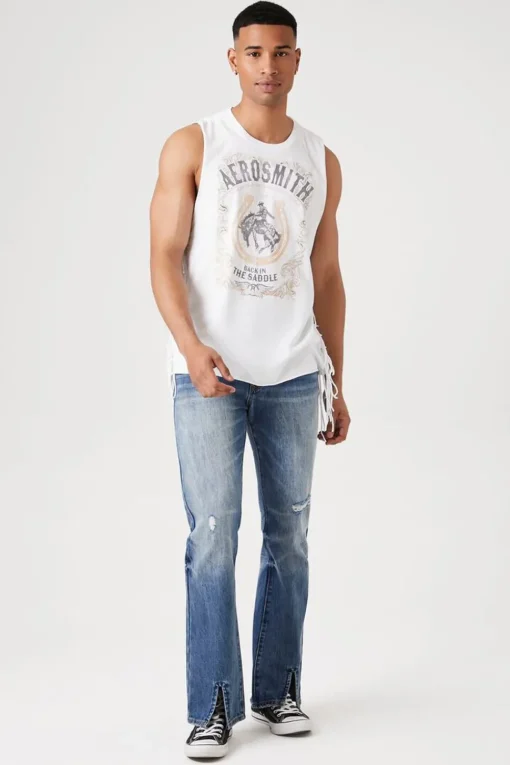 Aerosmith Graphic Fringe Muscle Tee