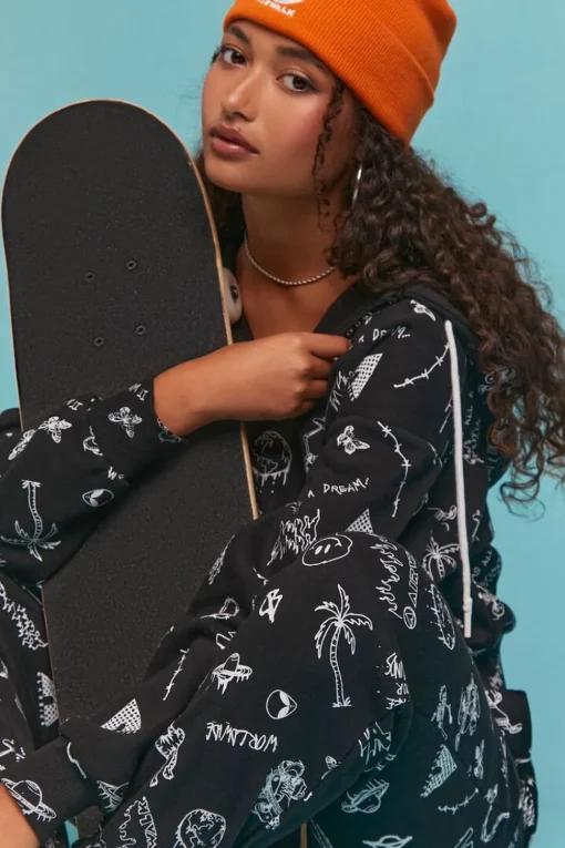 Airwalk Graphic Zip-Up Hoodie