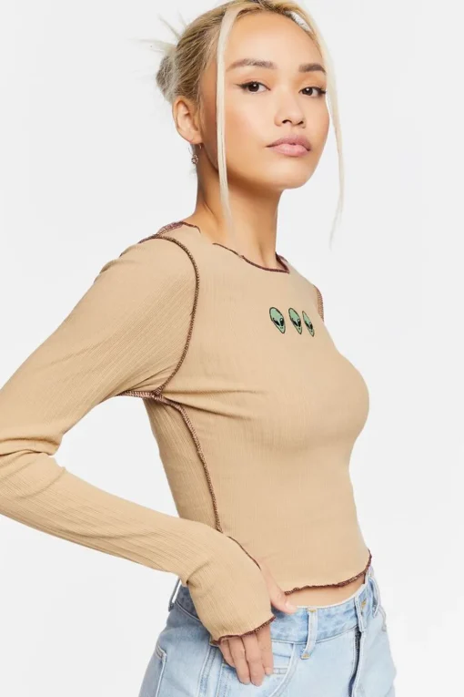 Alien Graphic Long-Sleeve Tee