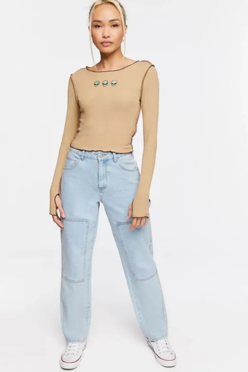 Alien Graphic Long-Sleeve Tee
