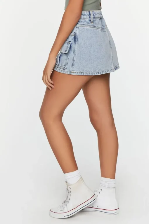 A-Line Denim Mini Skirt
