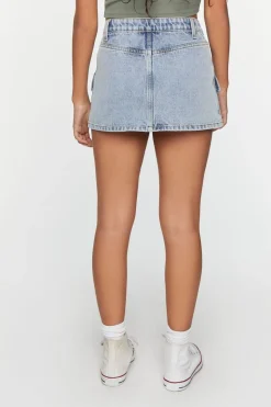 A-Line Denim Mini Skirt