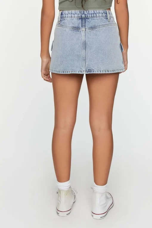 A-Line Denim Mini Skirt