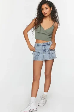 A-Line Denim Mini Skirt