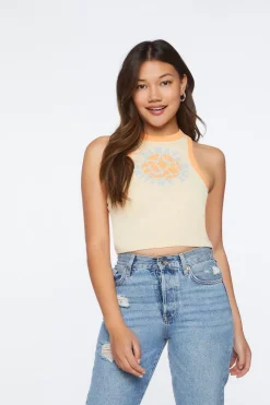 Always Keep Smiling Graphic Tank Top
