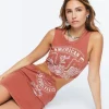 American Motorcycles Graphic Cutout Dress
