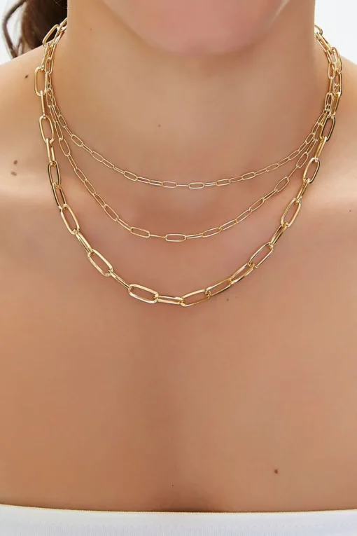 Anchor Chain Layered Necklace