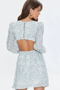 Animal Print Cutout Mini Dress