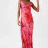 Animal Print Slip Maxi Dress