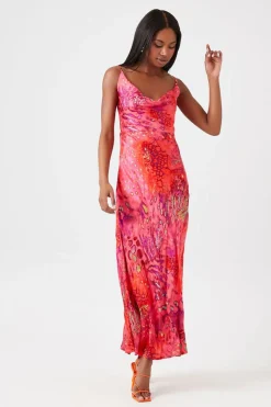 Animal Print Slip Maxi Dress