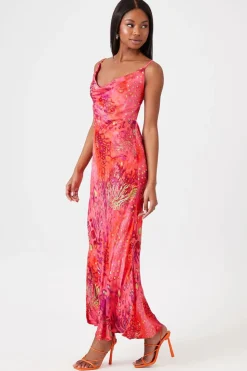 Animal Print Slip Maxi Dress