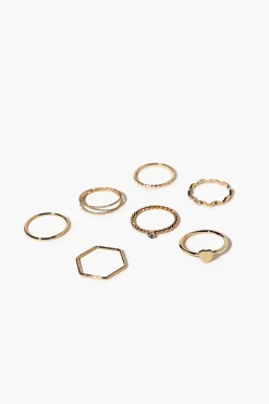 Assorted Faux Gem Ring Set