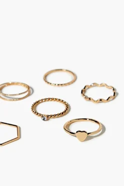 Assorted Faux Gem Ring Set