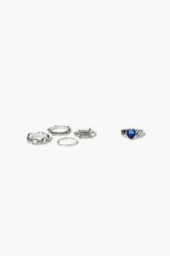 Assorted High-Polish Ring Set
