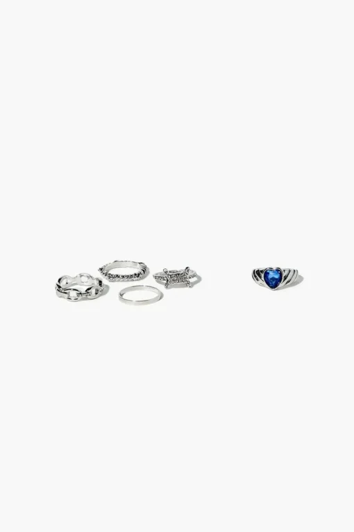 Assorted High-Polish Ring Set