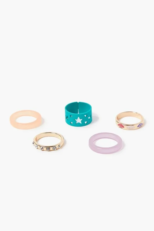 Assorted Mushroom Ring Set