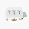 Assorted Rhinestone & Charm Ring Set