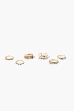 Assorted Rhinestone Ring Set
