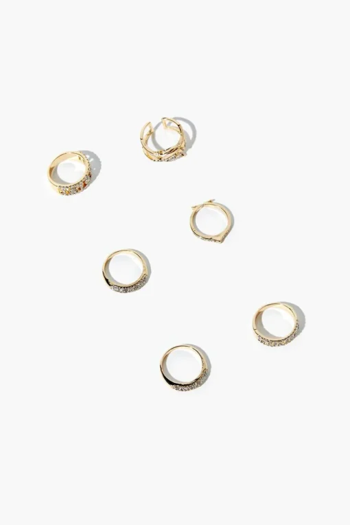 Assorted Rhinestone Ring Set
