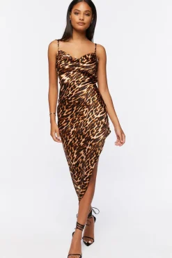 Asymmetrical Leopard Print Dress