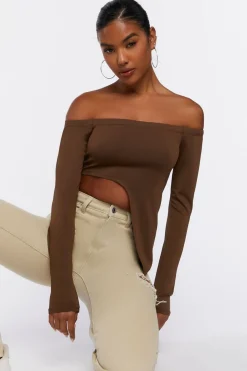Asymmetrical Off-The-Shoulder Top