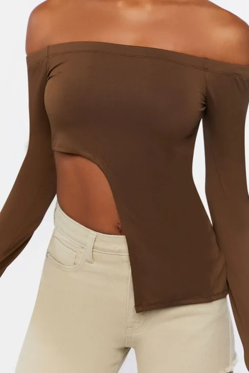 Asymmetrical Off-The-Shoulder Top