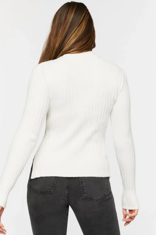 Asymmetrical-Hem Sweater Top
