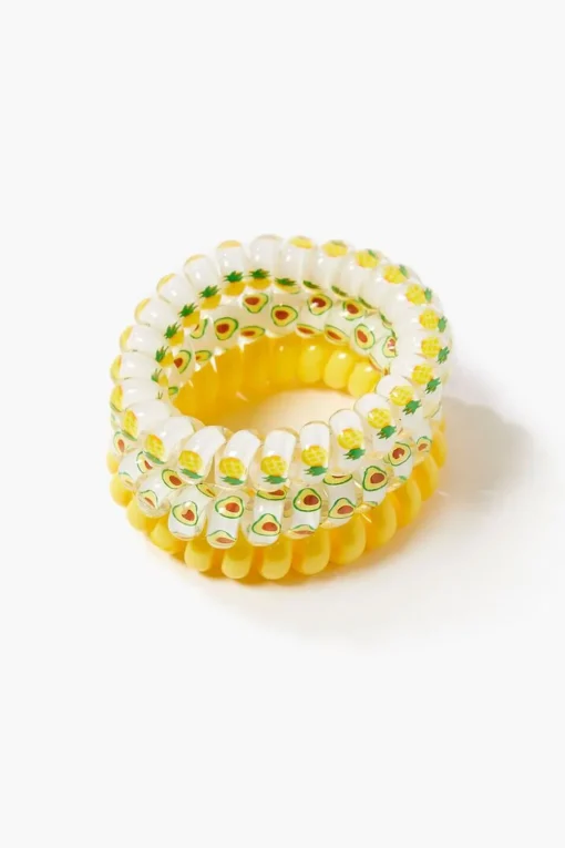 Avocado Spiral Hair Tie Set