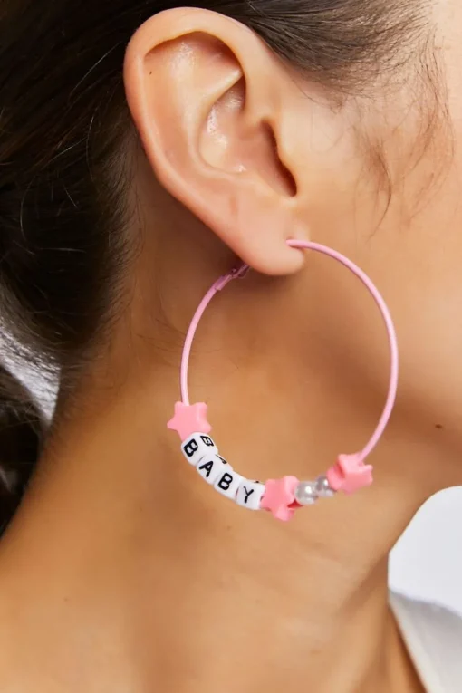 Baby Beaded Hoop Earrings