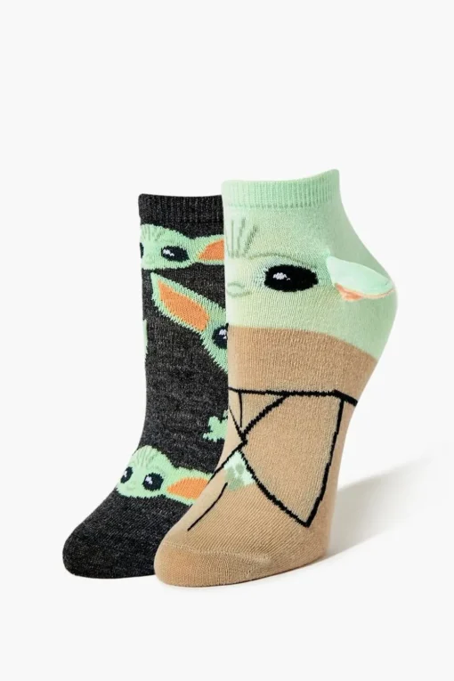 Baby Yoda Grogu Crew Socks - 2 Pack