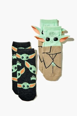 Baby Yoda Grogu Crew Socks - 2 Pack