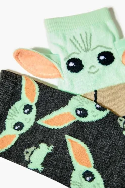 Baby Yoda Grogu Crew Socks - 2 Pack