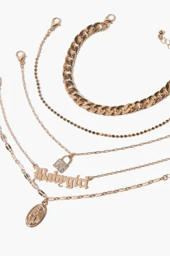 Babygirl Pendant Bracelet Set