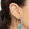 Bamboo Hoop Earrings