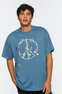 Barbed Wire Peace Sign Graphic Tee