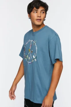 Barbed Wire Peace Sign Graphic Tee