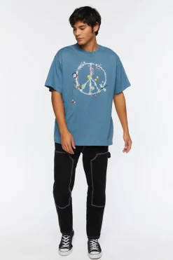 Barbed Wire Peace Sign Graphic Tee