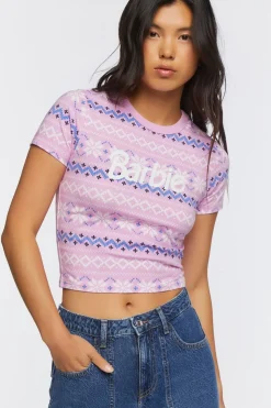 Barbie Fair Isle Cropped Tee