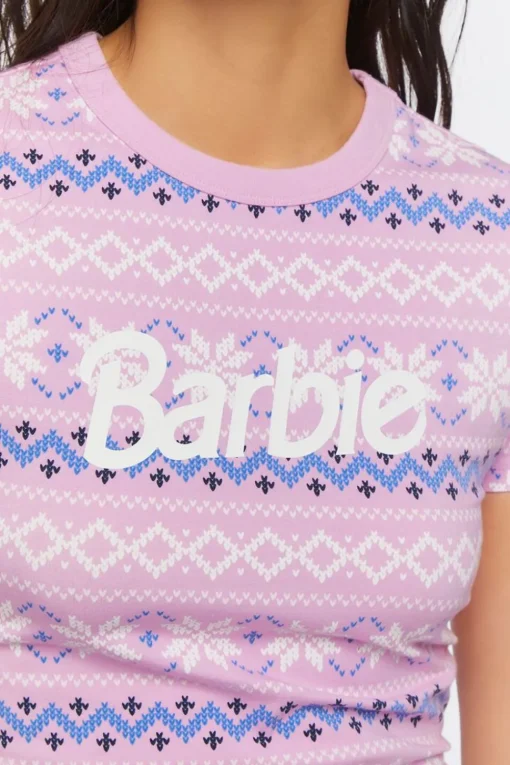Barbie Fair Isle Cropped Tee