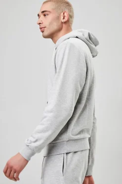 Basic Heathered Drawstring Hoodie