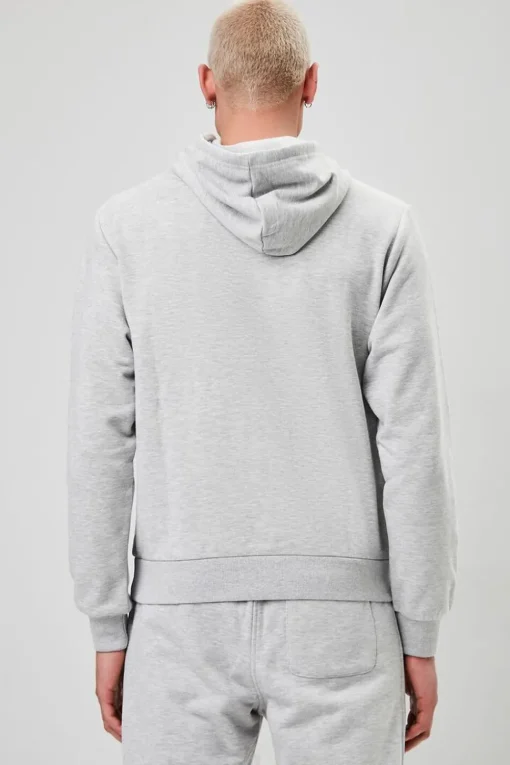 Basic Heathered Drawstring Hoodie