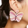 Beaded Butterfly Earrings