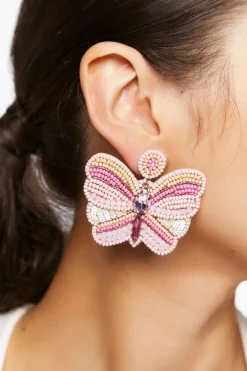 Beaded Butterfly Earrings