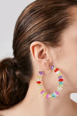 Beaded Hoop Earrings